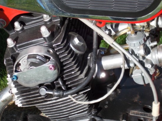 1966 CB160 Race Bike L Side Engine Detail