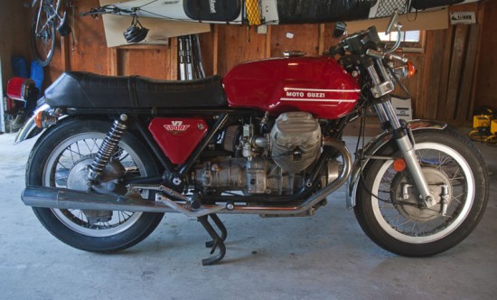 1973 Moto Guzzi V7 Sport Red R Side