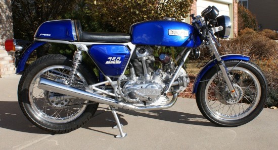 1974 Ducati 750 Sport Blue R Side