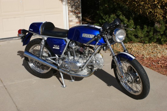 1974 Ducati 750 Sport Blue R Side Front