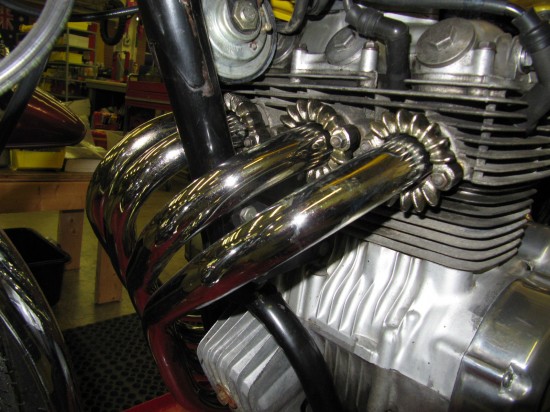 1975 Honda CB400 Yellow Engine Detail
