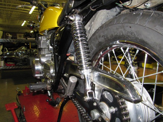1975 Honda CB400 Yellow Rear Suspension