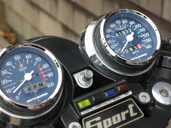 1980 Moto Morini 500 Sport Clocks