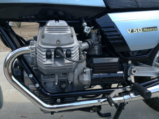 1981 Moto Guzzi V50 Monza Engine Detail